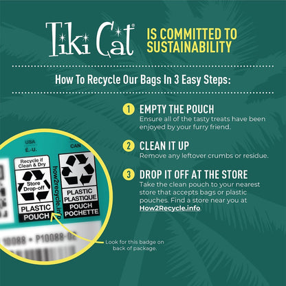 Tiki Cat Soft & Chewy Treats, Tuna Flavor, 3 Calories per Treat with Grain-Free and No Added Gluten, 6 Oz Pouch (Pack of 1)7