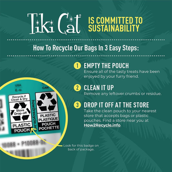Tiki Cat Soft & Chewy Treats, Tuna Flavor, 3 Calories per Treat with Grain-Free and No Added Gluten, 6 Oz Pouch (Pack of 1)7