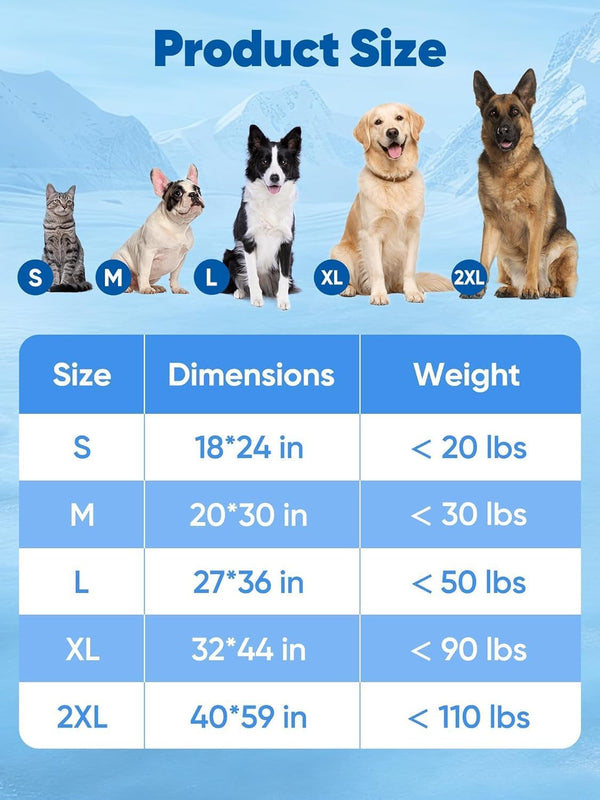 Rywell Super-Absorbent Cooling Mat for Dogs 44"X32" Arc-Chill 3.0 & Color-Changing Dog Cooling Mat, Stay Cool & Dry, Washable, Non-Slip Pet Bed Mat for Floors, Sofas, Kennels7