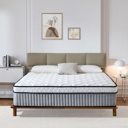 Queen Mattress, 12 Inch Queen Size Mattress,Hybrid Mattresses in a Box with Memory Foam and Individual Pocketed Coil,Certipur-Us,Medium Firm & Pressure Relief8
