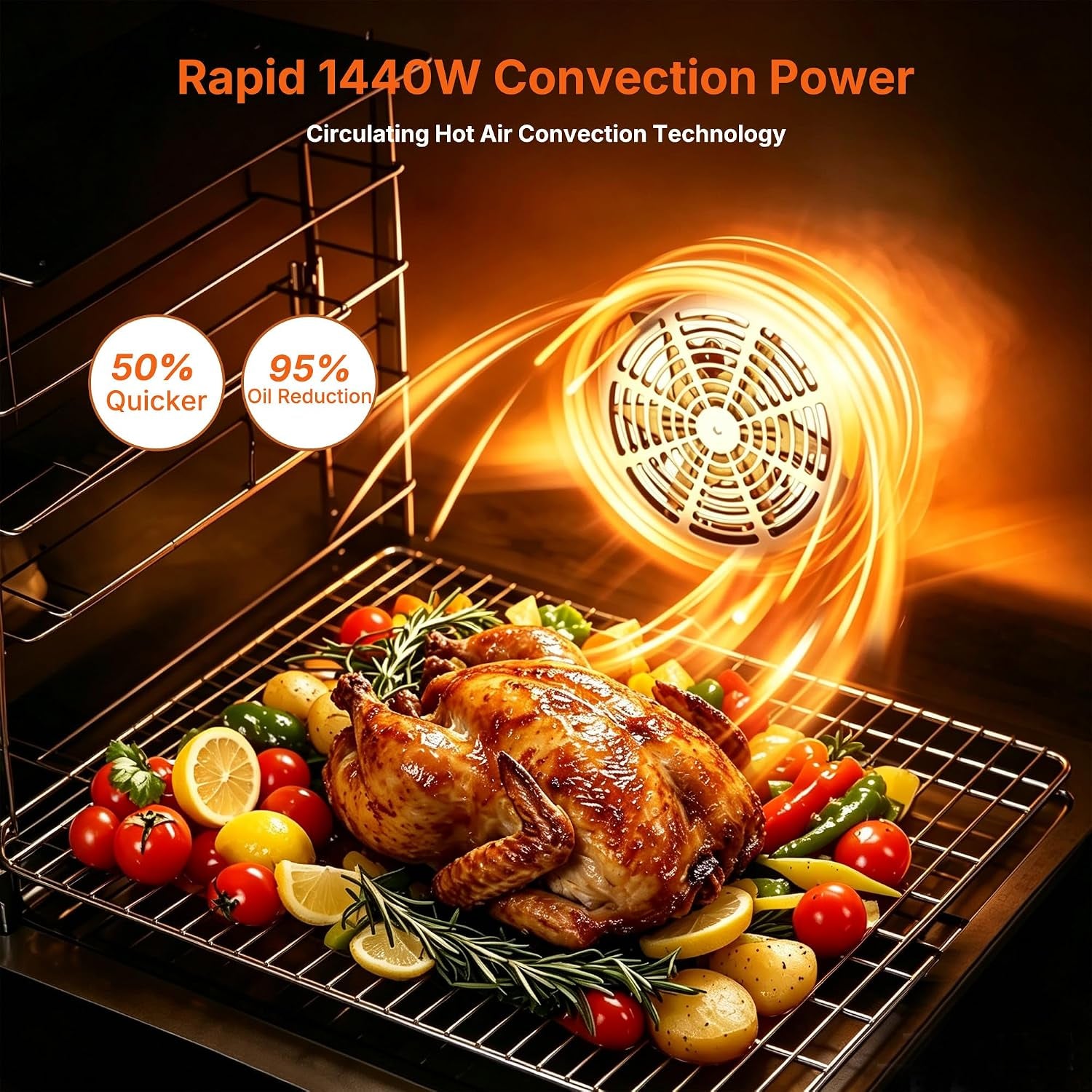hakka-24qt-21l-commercial-convection-oven-1440w-stainless-steel-3-tier-conventional-electric-countertop-oven-double-insulated-cabinet-toaster-for-baking-120-minute-timer-150-f-500-f-wire-racks