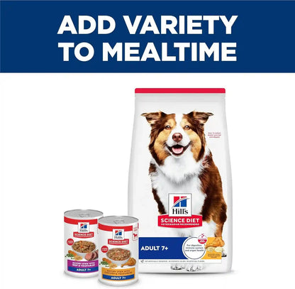 Hill'S Science Diet Adult 7+ Wet Dog Food | #1 Veterinarian Recommended, Beef & Vegetables, 12.8 Oz. Cans, 12-Pack8