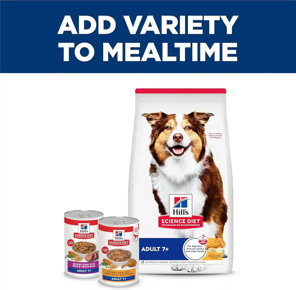 Hill'S Science Diet Adult 7+ Wet Dog Food | #1 Veterinarian Recommended, Beef & Vegetables, 12.8 Oz. Cans, 12-Pack8