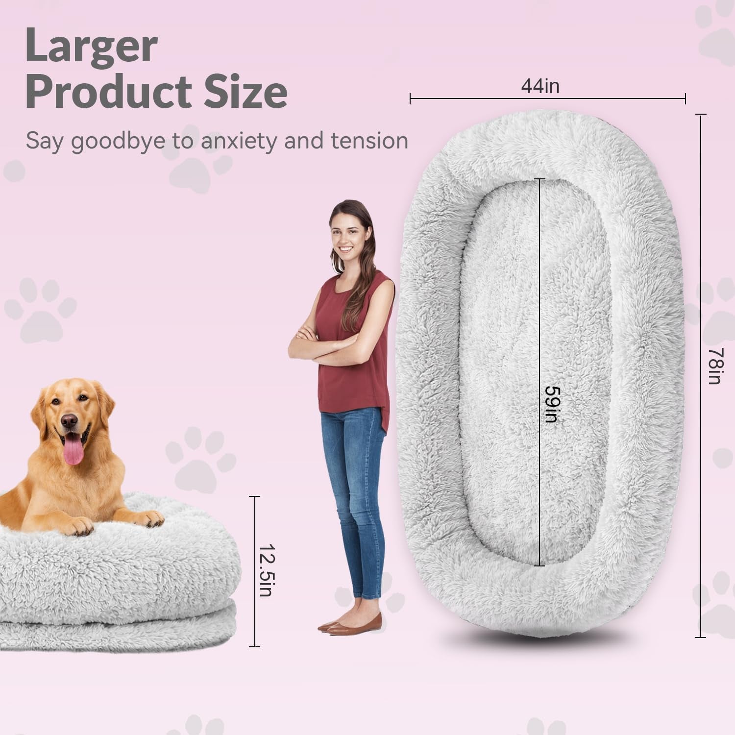 79x44x12-5-human-dog-bed-for-adult-faux-fur-washable-human-dog-bed-portable-handle-egg-orthopedic-foam-human-bed-extra-large-grey