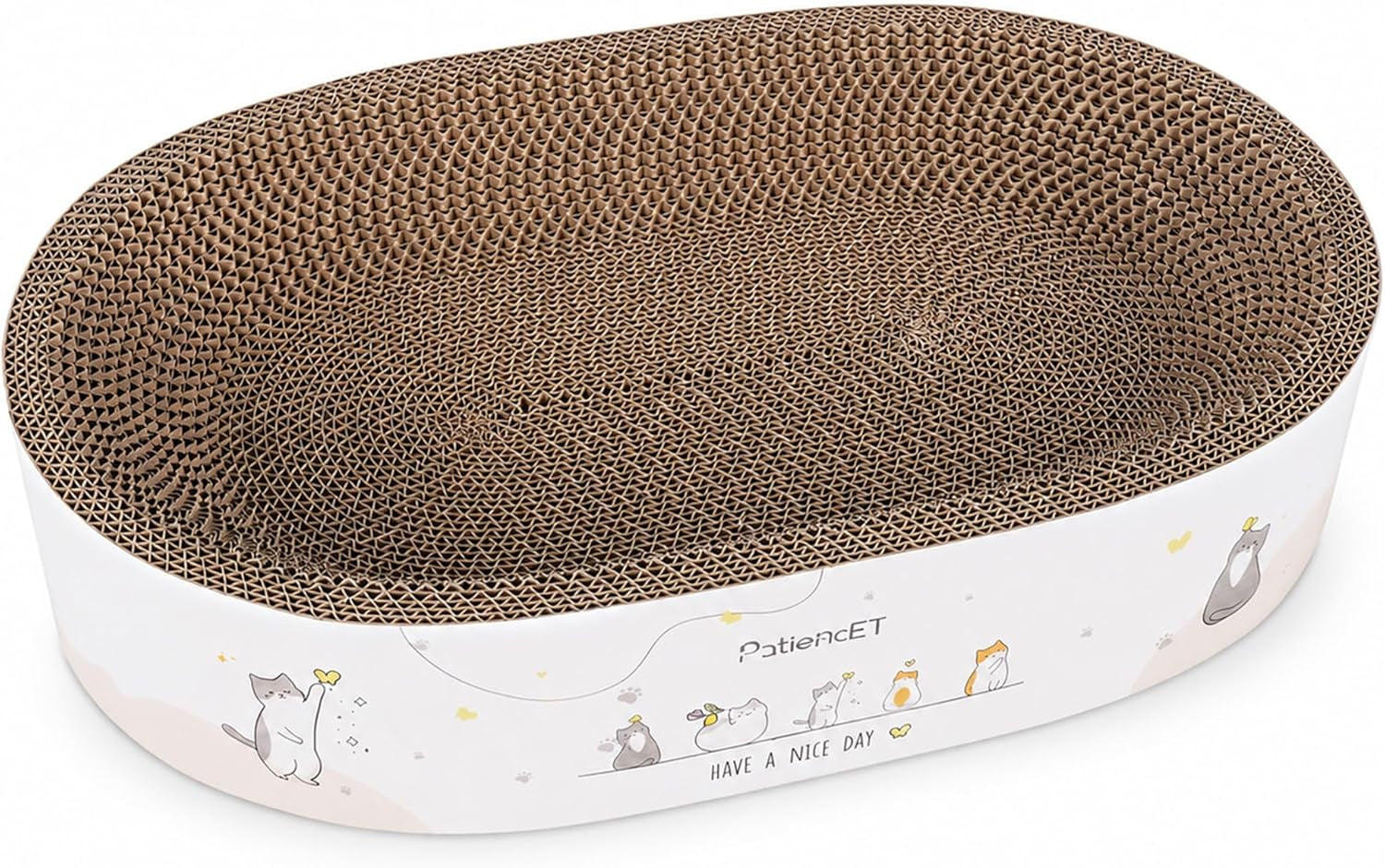 patiencet-3-in-1-cat-scratcher-cardboard-set-for-indoor-cats-cat-lounge-box-with-wide-slim-oval-cat-beds-corrugated-cat-scratching-board-for-furniture-protection-rest-play