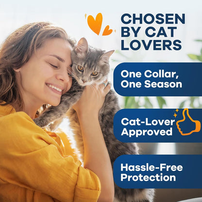 Flea and Tick Collar for Cats 5 Pack, 8 Months Protection, Plant-Based Ingredients, Water-Resistant, Adjustable & Lightweight, Suitable for Adult Cats & Kittens, White8