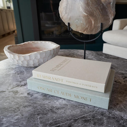 Set of 2 Beautiful Decorative Linen Books - Aesthetic Faux/Fake Books | Modern Home Decoration for Your Coffee Table, Bookshelf or Mantel - Stylish Keepsake Box and Photo Storage Solution5