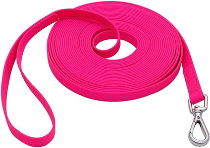 Waterproof Dog Training Leash 50FT 30FT 15FT 10FT 5FT Heavy Duty Recall Long Lead for Large Medium Small Dogs (30FT, Orange)17
