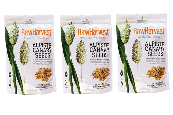 Raw Garden Canary Seed Alpiste, Silica Free for Human Consumption (4 Lbs) | 100% Silica-Free | Plant-Based Protein | Vegan Milk Alternative | Dietary Fiber7