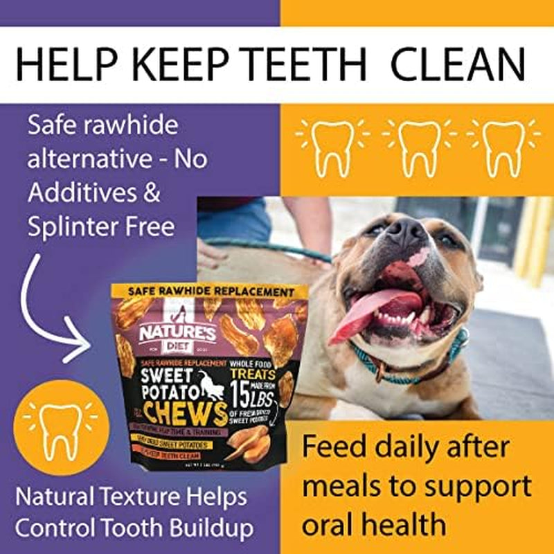natures-diet-sweet-potato-chews-xl-2lb-bag-safe-rawhide-replacement-natural-treat-training-teeth-healthy-snack-for-dogs