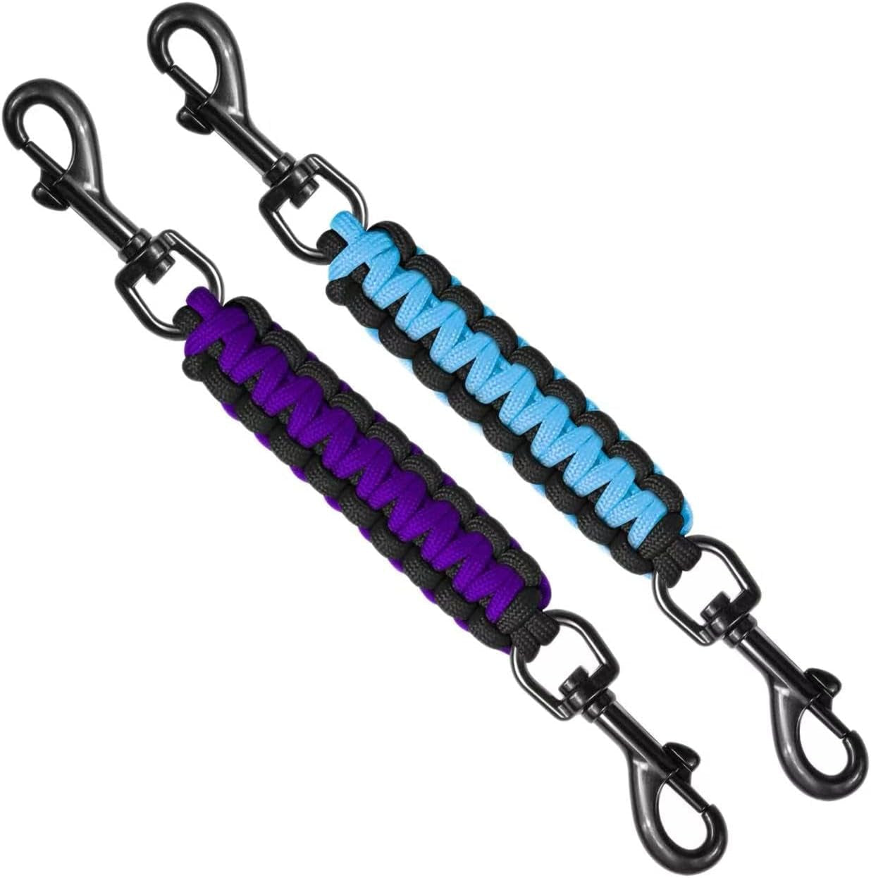 dog-collar-safety-clip-collar-companion-handmade-backup-safety-strap-double-ended-clip-leash-connector-suitable-for-dog-harnesses-prong-pinch-collars-pink-1-pack
