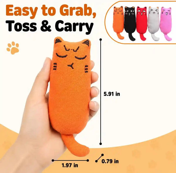 Legendog 5Pcs Bite Resistant Catnip Toy for Cats,Catnip Filled Cartoon Mice Cat Teething Chew Toy6