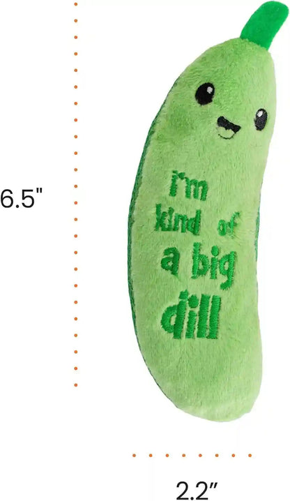 Catstages Crunchy Pickle Kicker Cat Toy – Plush Crinkle Toy with Catnip and Dental Mesh, 6.5"7