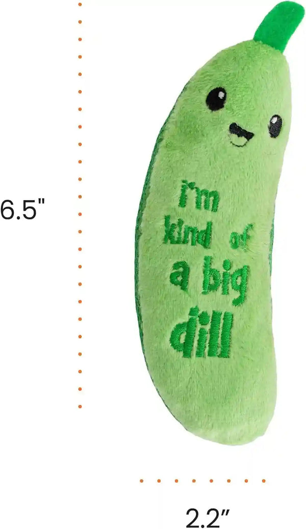 Catstages Crunchy Pickle Kicker Cat Toy – Plush Crinkle Toy with Catnip and Dental Mesh, 6.5"7