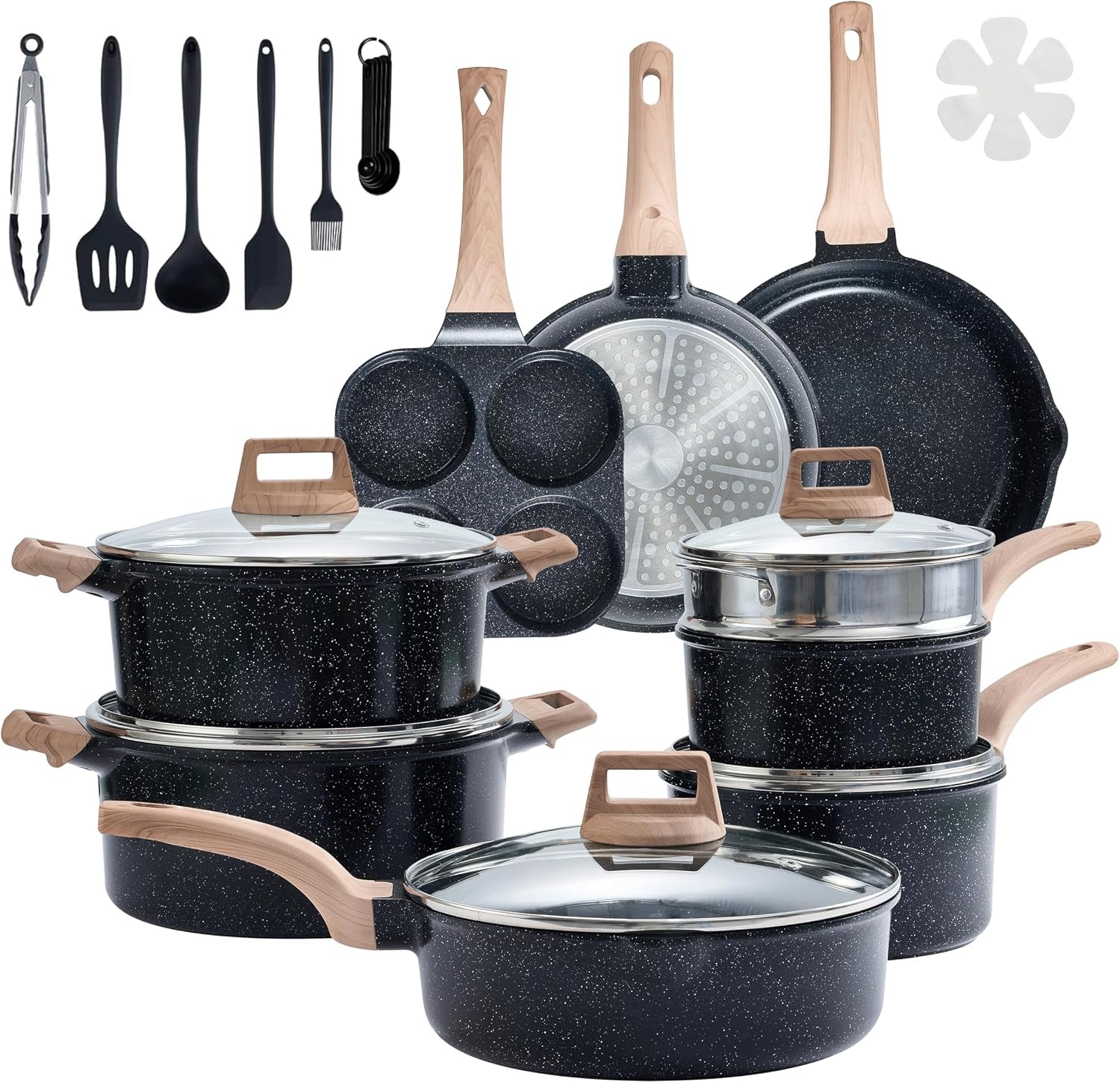 25pcs-ceramic-cookware-set-non-toxic-nonstick-cooking-pots-pans-with-heat-resistant-grips-complete-induction-compatible-kitchen-kit-including-multi-size-frying-pans-black