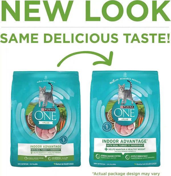 Purina ONE Natural, Low Fat, Weight Control, Indoor Dry Cat Food, +Plus Indoor Advantage - 16 Lb. Bag2