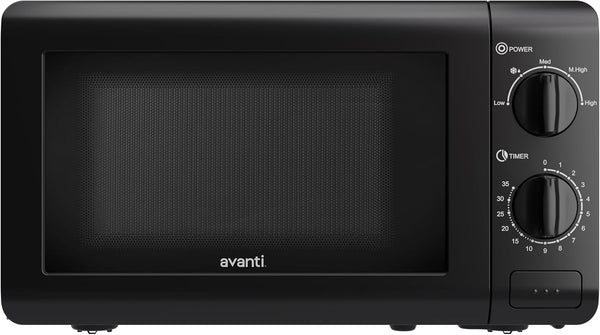 Microwave Oven 700-Watts Compact Mechanical with 5 Power Settings, Defrost, Full Range Temperature Control and Removable Glass Turntable, 0.7-Cu.Ft., Black5