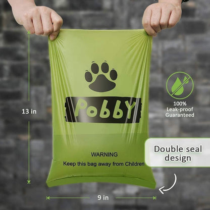 Dog Poop Bags Rolls 540 Count, Unscented Refill Rolls, 9" X 13" Doggie Poop Bags, Dog Waste Bags by Pobby2