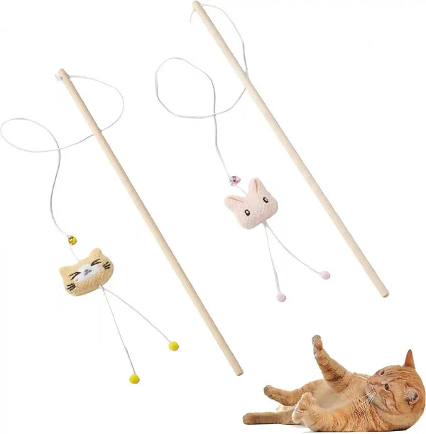 NOWFRESH Cat Wand Toy Set, 2 PCS Interactive Cat Teaser Wands with Cute Bee & Mouse Designs, Equipped with Bells and Streamers to Captivate Your Cat’S Attention10
