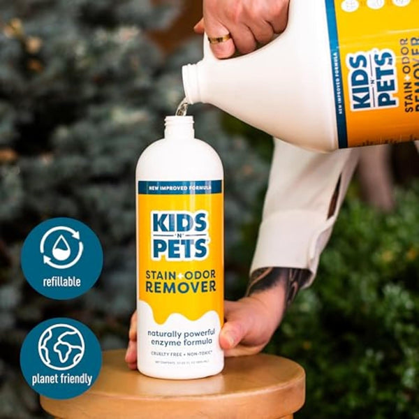 KIDS 'N' PETS Stain & Odor Remover for Carpet, Fabric & Furniture, 32 Oz | Dog Pee & Cat Urine3