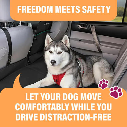 Active Pets Black Car Seat Belt for Dogs, Attaches to Harness & Collar, Adjustable 18" - 24" Travel Restraint System Fits Small - Large Pups for Safety & Comfort, Essential Pet Supplies & Accessories4