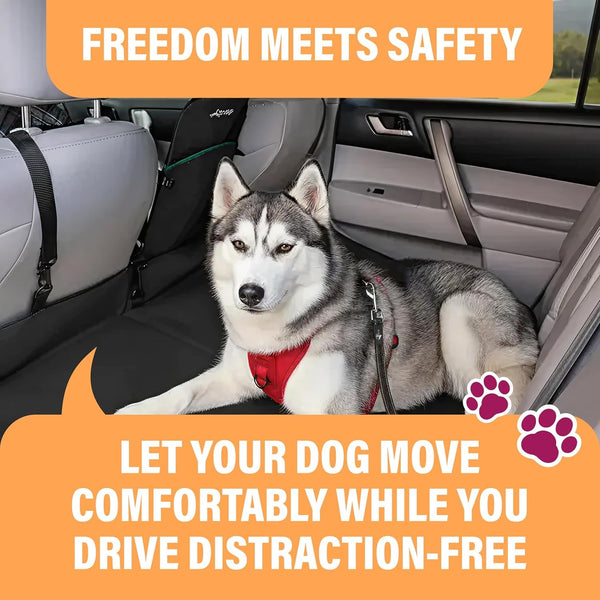 Active Pets Black Car Seat Belt for Dogs, Attaches to Harness & Collar, Adjustable 18" - 24" Travel Restraint System Fits Small - Large Pups for Safety & Comfort, Essential Pet Supplies & Accessories4
