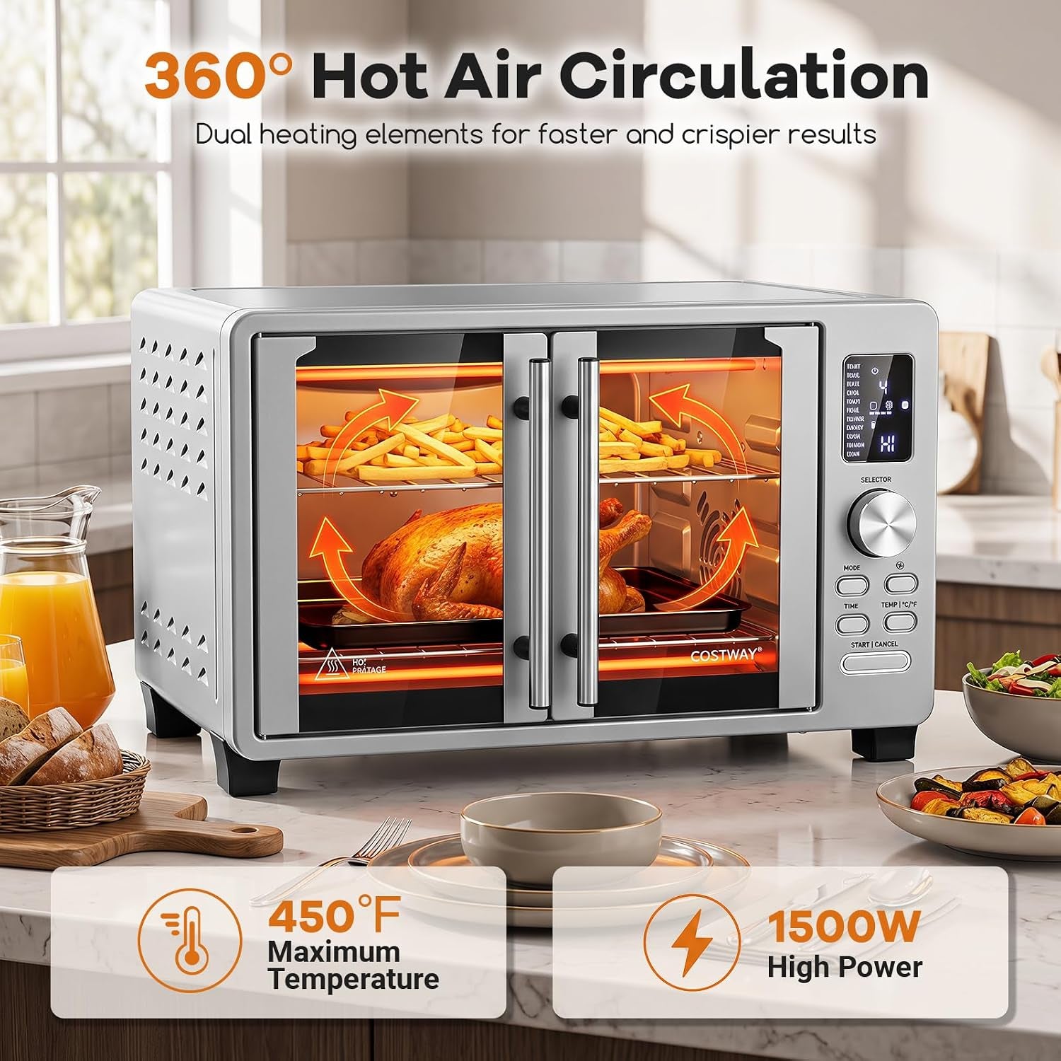 26-4-qt-french-door-toaster-oven-with-11-presets-1500w-convection-oven-countertop-led-display-24h-timer-4-dishwasher-safe-accessories-stainless-steel-finish