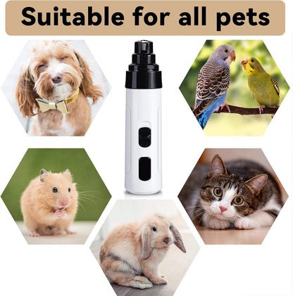 Silent Pet Nail Grinder for Dogs & Cats, 3 Grinding Heads | Professional 2-Speed Rechargeable Dog Nail Trimmer for Small/Medium Dogs & Cats, Painless Paw Grooming9