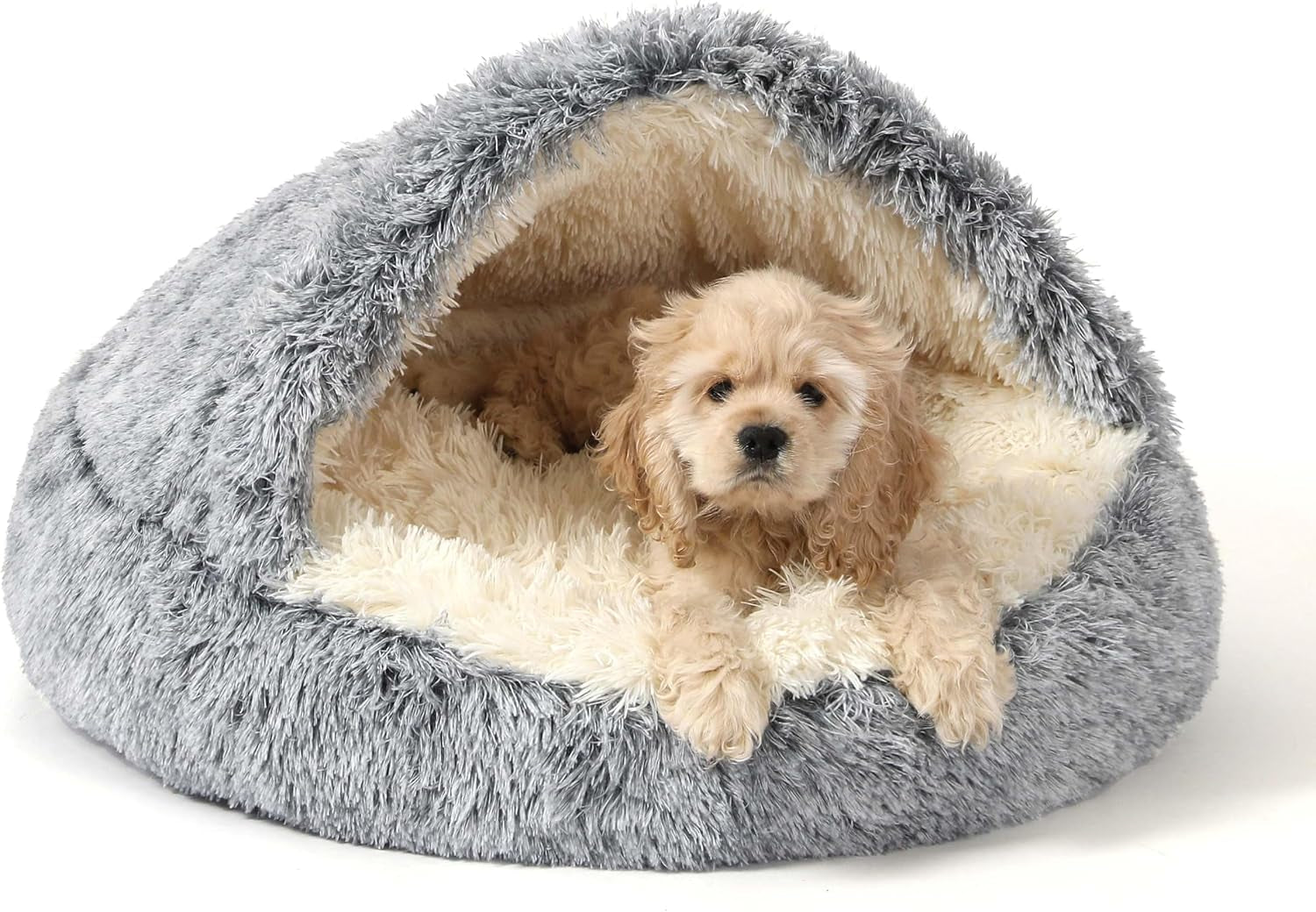 noyal-round-hooded-donut-dog-bed-for-small-medium-pets-plush-fluffy-anti-anxiety-cat-cave-bed-with-cover