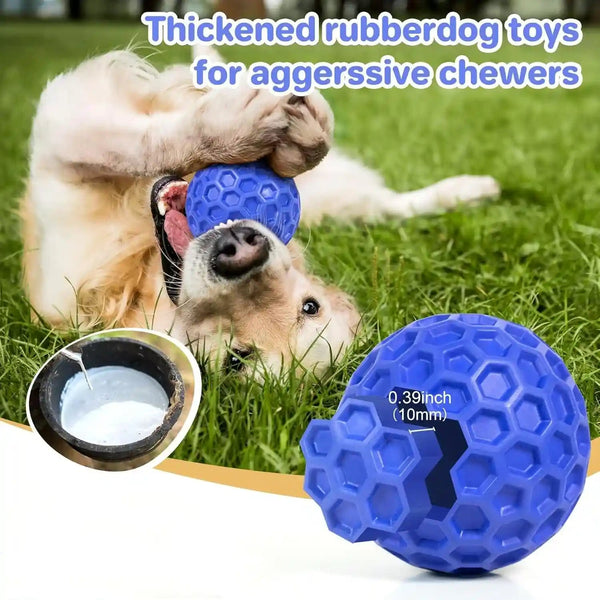 DISSKNIC Indestructible Squeaky Dog Ball, Relieves Anxiety, Cleans Teeth, Interactive Chew Toy for Aggressive Chewers, Dog Toy for Large Breeds, Outdoor Waterproof3