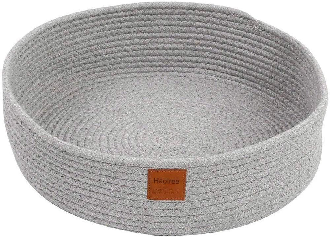 large-cat-bed-basket-round-cotton-rope-woven-calming-rope-bed-sleep-surface-17-7-inches45-cm-cozy-scratching-indoor-pet-bed-for-a-large-cat-or-2-small-cats-fit-up-to-20-lbs-pets-washable-grey