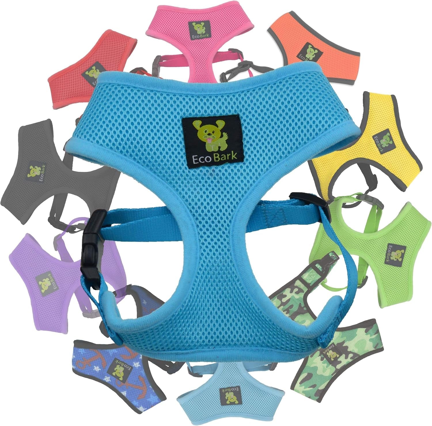 ecobark-dog-harness-soft-mesh-over-the-head-vest-harness-red-small-luxurious-eco-friendly-no-pull-no-choke-design-padded-breathable-body-halter-anti-rub-for-puppy-toy-small-breeds
