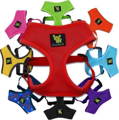 Ecobark Dog Harness, Soft Mesh over the Head Vest Harness, Red, Small | Luxurious Eco Friendly No Pull & No Choke Design, Padded Breathable Body Halter, anti Rub, for Puppy, Toy & Small Breeds18