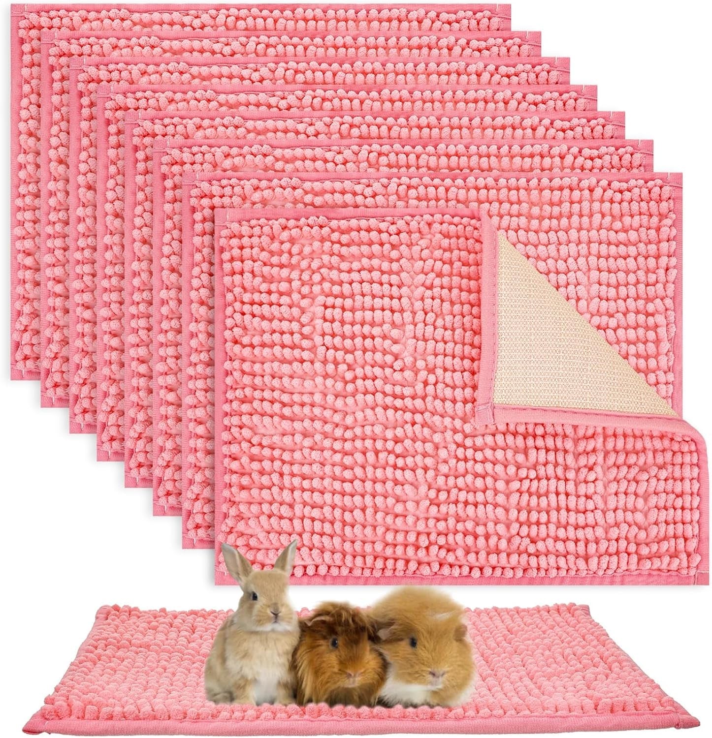 8-pcs-guinea-pig-liner-washable-rabbit-cage-liner-16x12-inch-guinea-pig-fleece-mats-reusable-bedding-pee-pads-for-small-animals-bunny-gray-green-pink-blue