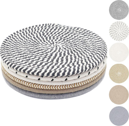 8 Inch Trivets for Hot Dishes, Hot Pots and Pans, 6 Pcs | Thick Heat Resistant, Large Coaster for Kitchen, Hot Pads, Kitchen Essentials, Kitchen Decor for Table & Countertop1