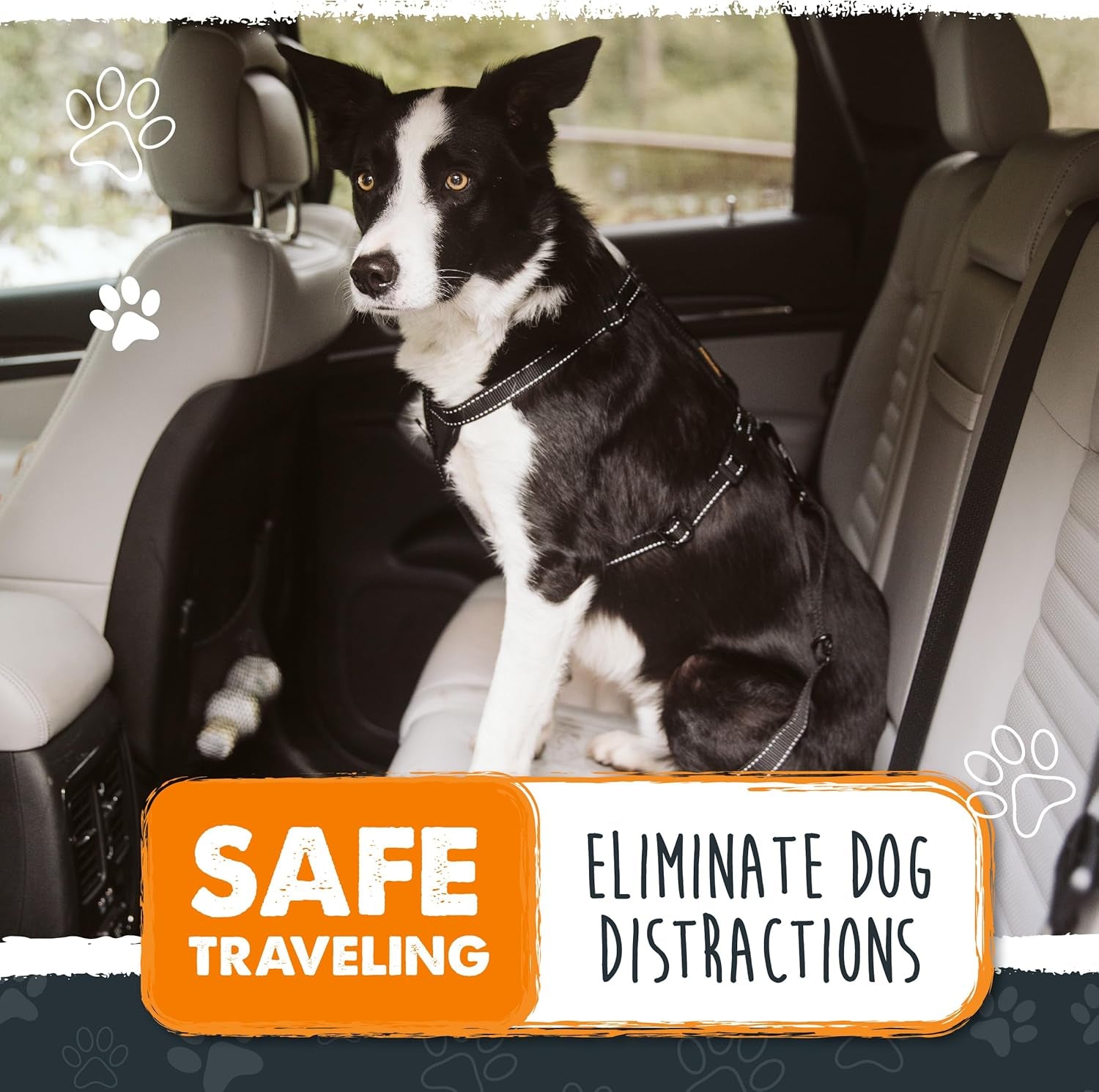 mighty-paw-dog-seat-belt-for-car-heavy-duty-aviation-aluminum-carabiner-850-lbs-force-rated-nylon-webbing-swivel-clip-16-26-in-adjustable