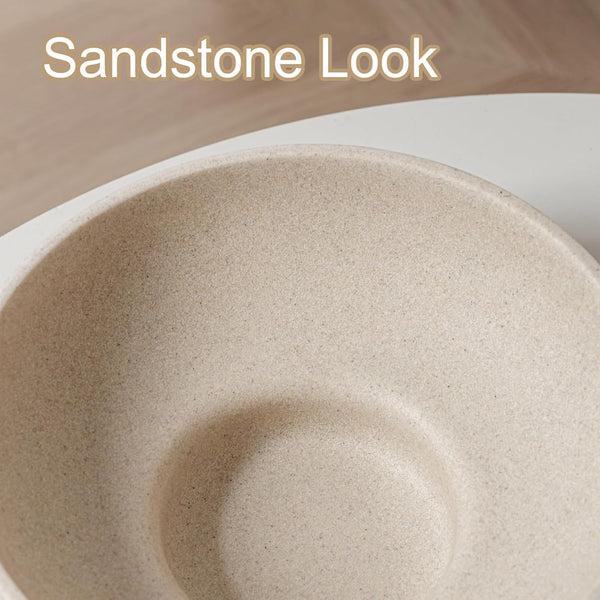 Large Decorative Fruit Bowl,10.43" Modern Snack Candy Bowl Beige | Sandstone Look,Minimalist,For Kitchen Counter,Dining Room Table Centerpiece Decor,Entryway,Home,Office,Hotel,Cafe,Bar2