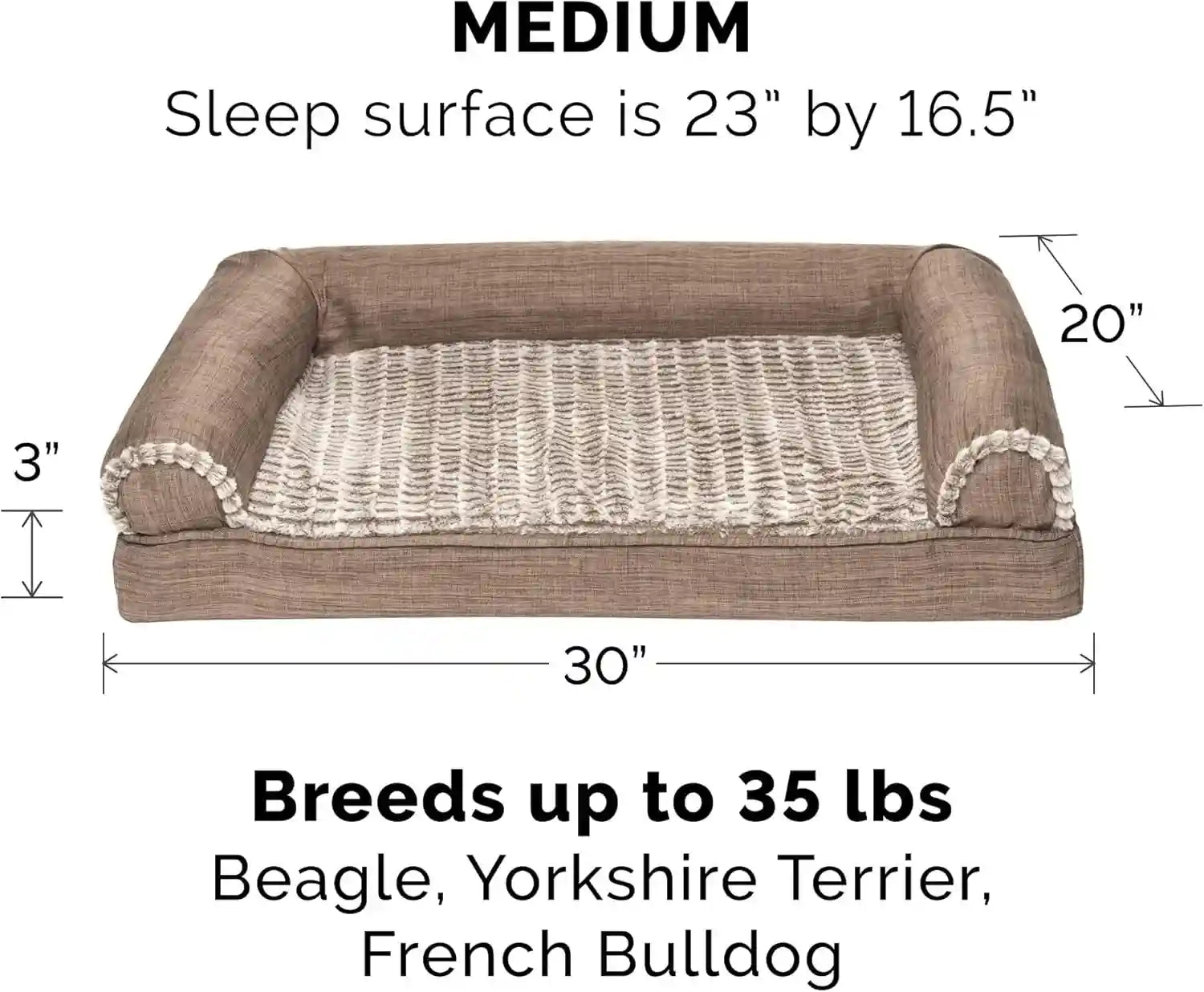 furhaven-memory-foam-dog-bed-for-medium-small-dogs-w-removable-bolsters-washable-cover-for-dogs-up-to-35-lbs-luxe-faux-fur-performance-linen-sofa-woodsmoke-medium