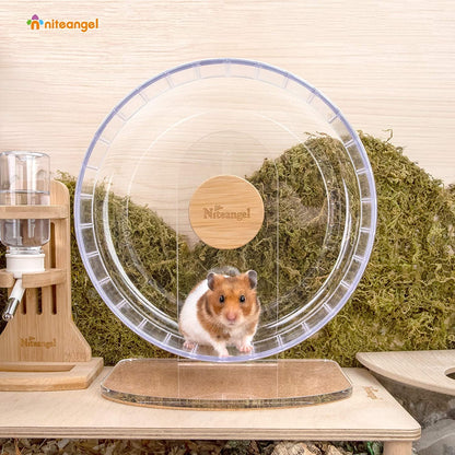 Niteangel Super-Silent Hamster Exercise Wheels: Quiet 10 Inch Running Wheel | Can 10.6-13.4" Adjustable Height - No Bend Back Spinner Running for Dwarf Syrian Hamster Gerbils Mice or Other Small Animal4