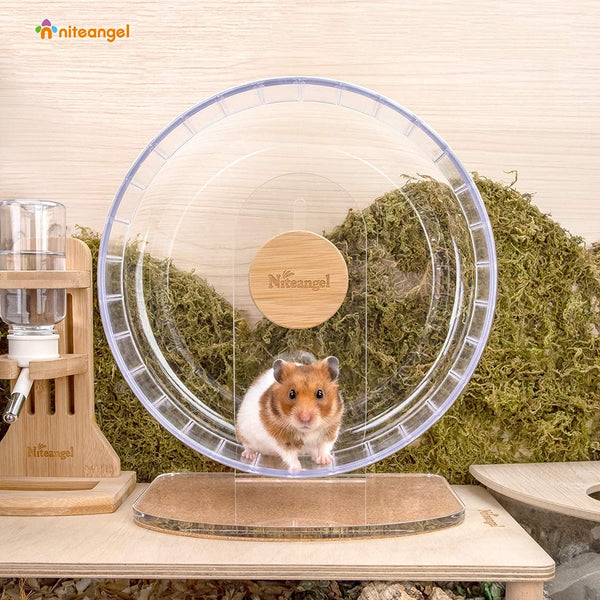 Niteangel Super-Silent Hamster Exercise Wheels: Quiet 10 Inch Running Wheel | Can 10.6-13.4" Adjustable Height - No Bend Back Spinner Running for Dwarf Syrian Hamster Gerbils Mice or Other Small Animal4