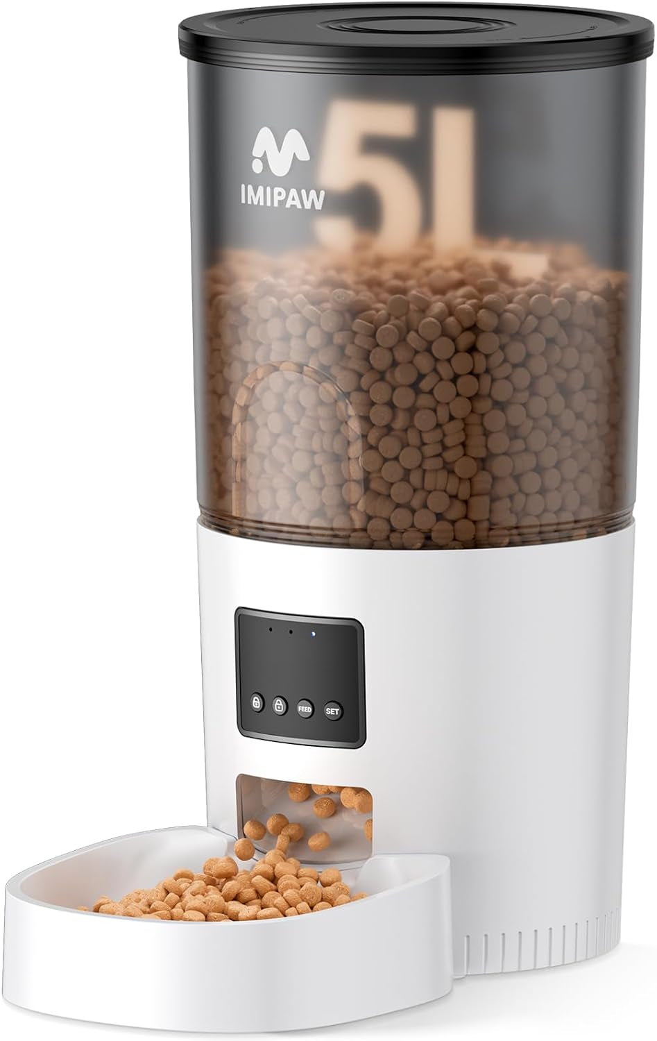 imipaw-automatic-cat-feeders-timed-cat-dry-food-dispenser-with-desiccant-bag-dual-power-supply-programmable-portion-size-6-meals-20-portions-per-day-auto-pet-feeder-for-cats-and-small-dog-white