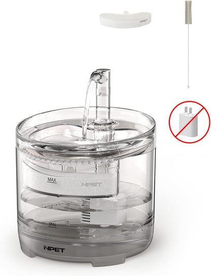 NPET Cat Water Fountain WF050TP 1.5L Automatic Pet Drinking Fountain with Replacement Faucet Kit-No Adapter6