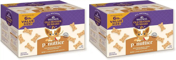 Wellness Old Mother Hubbard Classic P-Nuttier Dog Biscuits, Natural Training Treats, Peanut Butter Flavor, Mini Size, 6 Lb Box10