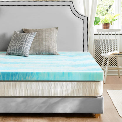 3 Inch Full Memory Foam Mattress Topper, Gel Foam Mattress Topper for Pressure Relief, Ventilated Design Bed Topper in a Box, Certipur-Us Certified | Gel Memory Foam Relieves Pressure, Ventilated Design Keeps Cool. Fits Full Size, Certipur-Us Certified, Comes in a Box.7