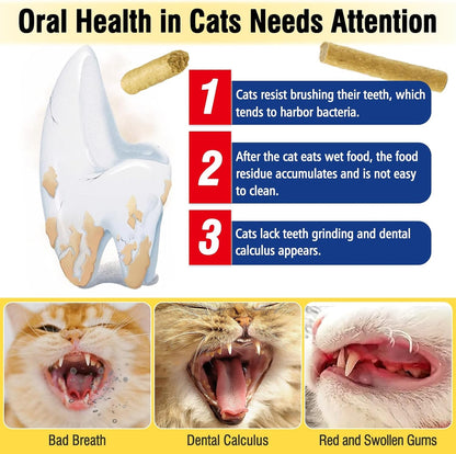30G Freezed Dried Cat Chew Stick Chicken Flavor, Cat Dental Treats for Freshens Breath and Reduce Tartar, Feline Teething Sticks Cats Treats Snack2