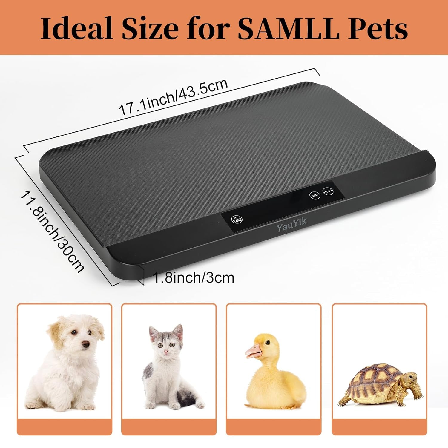 yauyik-digital-pet-scale-baby-scale-with-non-slip-mat-up-to-40kg-black-high-precision-puppy-whelping-scale-for-kittens-and-crawl-pet-5-units-led-display-hold-function-batteries-included