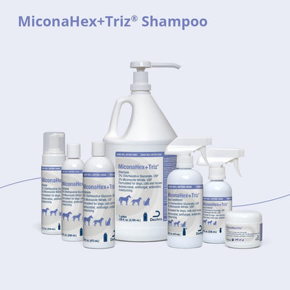 Miconahex+Triz Shampoo for Dogs, Cats and Horses, 8 Oz | Antibiofilm, Moisturizing; Packaging May Vary4