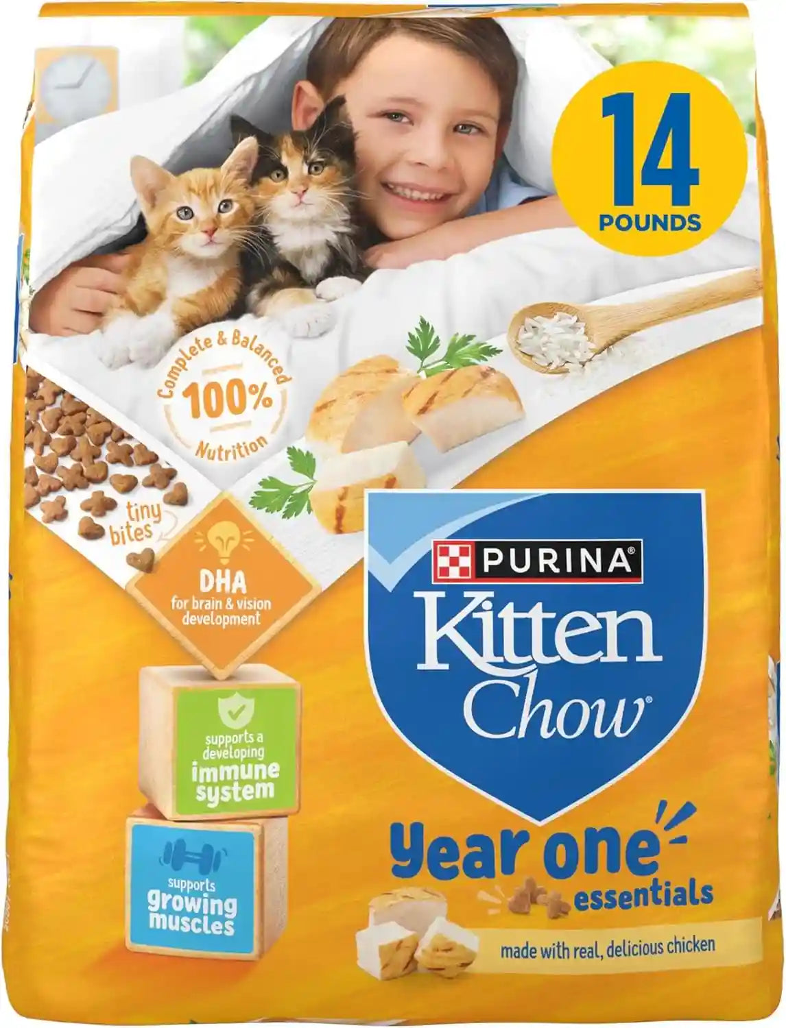 purina-kitten-chow-year-one-essentials-with-real-chicken-high-protein-complete-and-balanced-dry-kitten-food-with-essential-nutrients-14-lb-bag