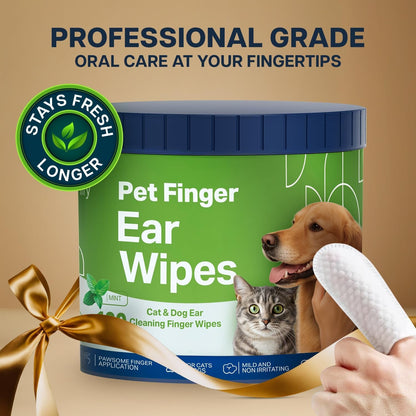 Dog Teeth Cleaning Wipes - 100 Value Pack - Fresh Mint Dog Dental Wipes, Vet Formulated Pet Teeth Cleaning Finger Wipes for Dogs & Cats – Effective Dog Teeth Cleaning, Plaque & Tartar Solution2