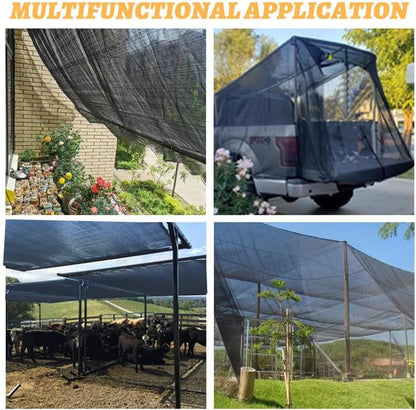 Sun Shade Cloth Shade Net for Garden, 55% 6.5X10Ft, Black | Made of New HDPE. Special Woven Hole Design. UV Resistant. Widely Used for Garden Flower Plant Greenhouse.6